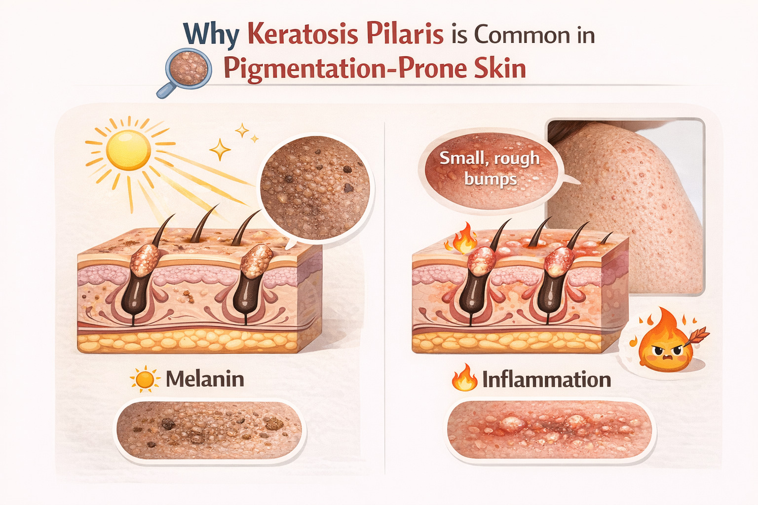 Keratosis Pilaris Is Common in Pigmentation-Prone Skin