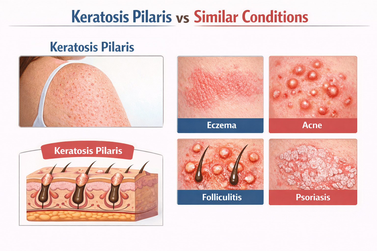 Keratosis Pilaris vs. Similar Conditions